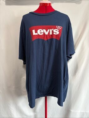 Levi's Navy Short-Sleeve Tee with Red Logo